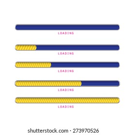 Vector progress loading bar