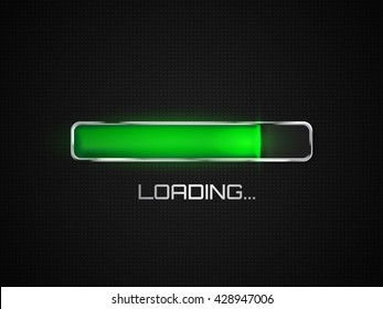 Vector progress loading bar.