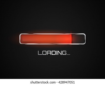 Vector progress loading bar.