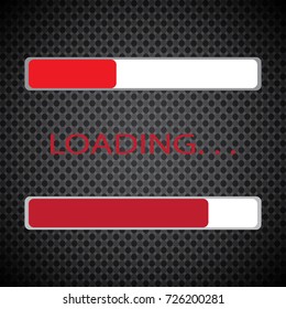 Vector progress loading bar.