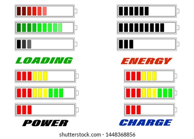 vector progress loading bar, loading icon, Download on white background. Download vector illustration.