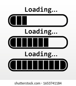 vector progress loading bar, loading icon, loading illustration