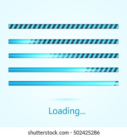 Vector progress loading bar. Progress loading icon