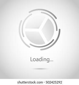 Vector progress loading bar. Progress loading icon