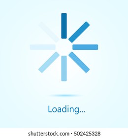 Vector progress loading bar. Progress loading icon