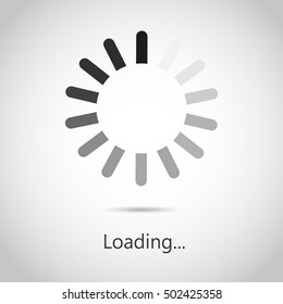 Vector progress loading bar. Progress loading icon