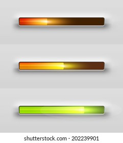 Vector progress loading bars.