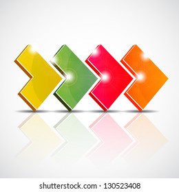 Vector progress steps - empty place for text