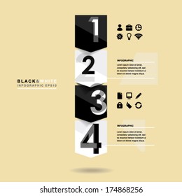 Vector progress steps.  Set of icons/ infographic.