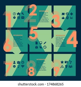 Vector progress steps.  Set of icons/ infographic.