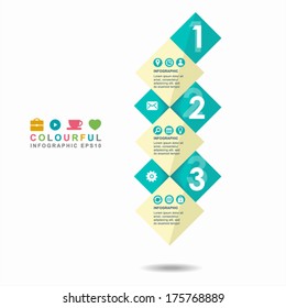 Vector progress steps.  Set of icons/ infographic.