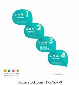 Vector progress steps.  Set of icons/ infographic.