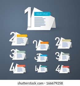 Vector Progress Steps for Tutorial, Infographics