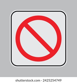 vector prohibited icon sign illustration