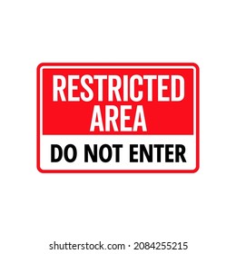 Vector Prohibited Sign Restricted Area Authorized Stock Vector (Royalty ...