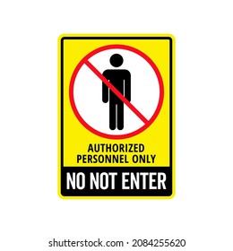 Vector Prohibited Sign Restricted Area Authorized Stock Vector (Royalty ...