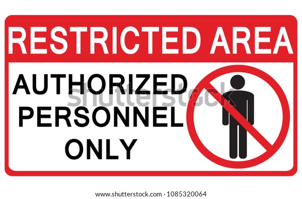 Vector Prohibited Sign Restricted Area Authorized Stock Vector Royalty