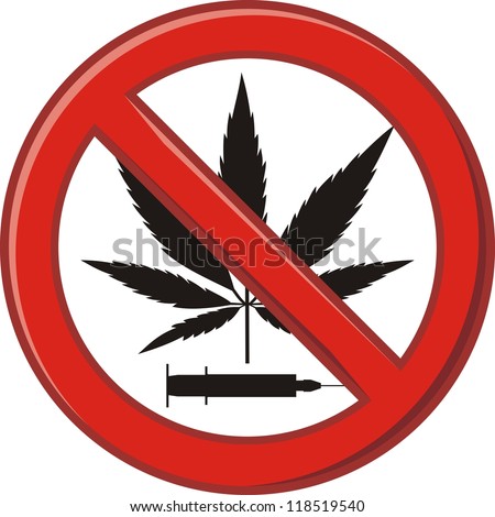Vector prohibiting drug means no drugs