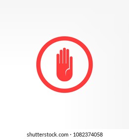 Vector prohibiting road signs on white background isolated