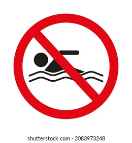 vectores que prohíben la natación de signos están prohibidos
