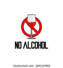 vector prohibition of alcoholic beverages, icons and symbols