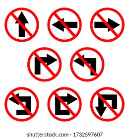 Vector Of Prohibition Sign On White
