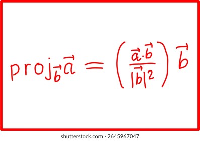 fórmula matemática de projeção vetorial, álgebra linear vetorial