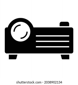Vector Projector Glyph Icon Design
