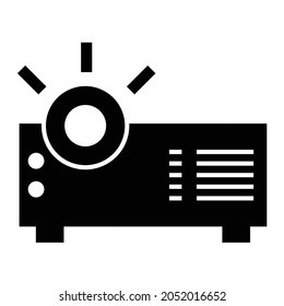 Vector Projector Glyph Icon Design
