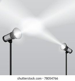 Vector projectors with spotlights
