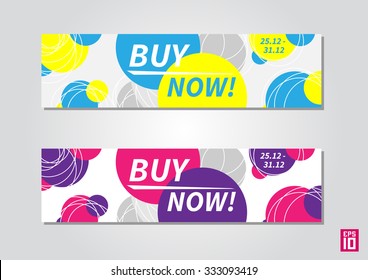 Vector promotion banner Buy Now. Business horizontal flyer template.
