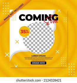 vector promotion flyer template is easy to apply and upload on social media