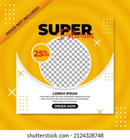 vector promotion flyer template is easy to apply and upload on social media