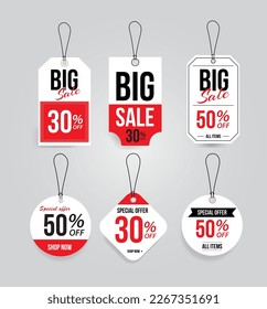 vector promotion sale labels special offers, 30%off 50%off, big sale tag ,vector realistic sale tags collection, vector flat design sales tag collection