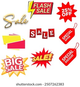 vector promotion Tag, label price Sale,Big sale,25% off,special offers, ready for use website and marketing purposes. 