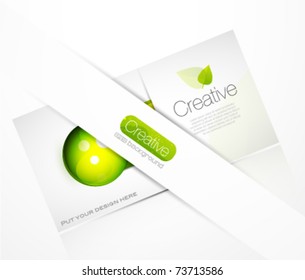 Vector promotional ribbon design. Put your design behind the ribbon. Print your own text.