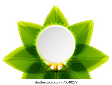 Vektorförderungs-Web-Box. Abstraktes Glas, Naturhintergrund