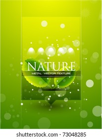 Vector promotional web box. Abstract glass nature background