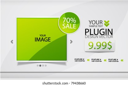 Vector promotional web design template