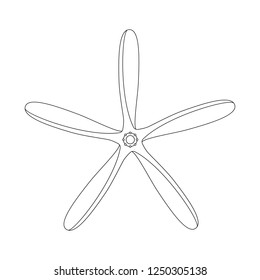 vector propeller air screw vintage line object