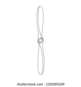 vector propeller air screw vintage line object