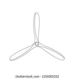 vector propeller air screw vintage line object