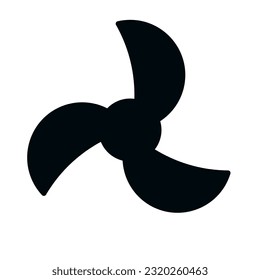 Símbolo de tornillo de hélice vectorial aislado en fondo blanco