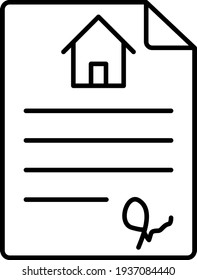 Vector Property Registry Outline Icon Design
