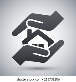 Vector protect house icon