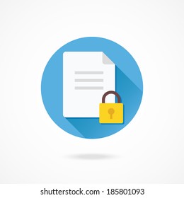 Vector Protected File Icon