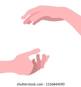 Vector protecting hands icon