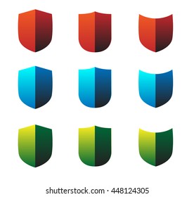 Vector Protection Shield in Flat Style