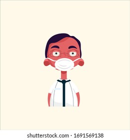 Vector a Protective Mask to Protect Covid-19 or Corona Virus Outtbreak