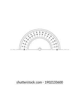 Vector Protractor On White Background Stock Vector (Royalty Free ...